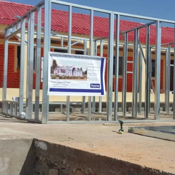 image of steel stud frames installed for building a steel framed house