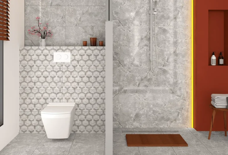 marble look tile 30x60cm grey for bathroom